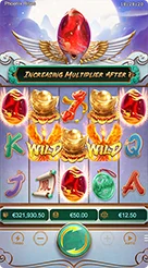 Phoenix Rises · Mekanika Gulungan, Simbol Khusus, dan Pengali Phoenix Rises